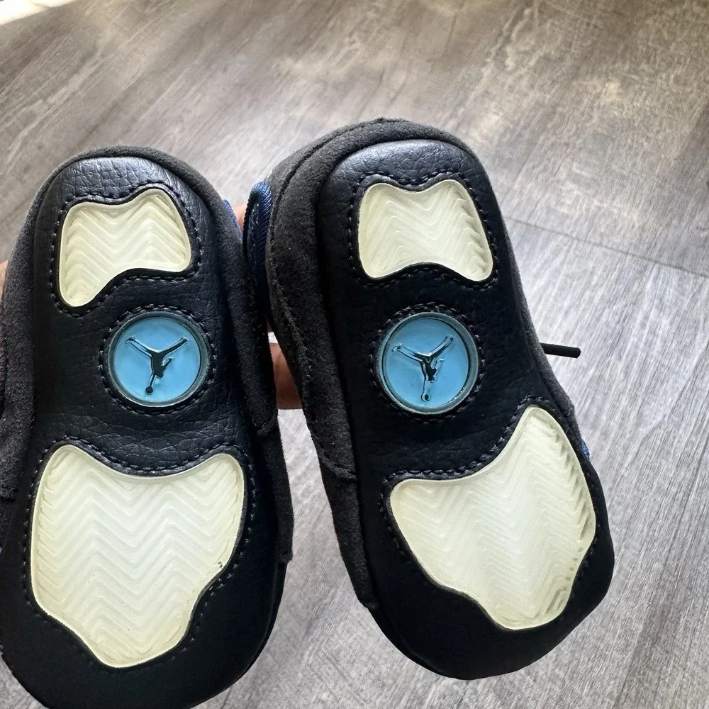 Nike Air Jordan, Retro 13, NEW Brave Blue Baby Infant Crib Shoes, US Size 2C